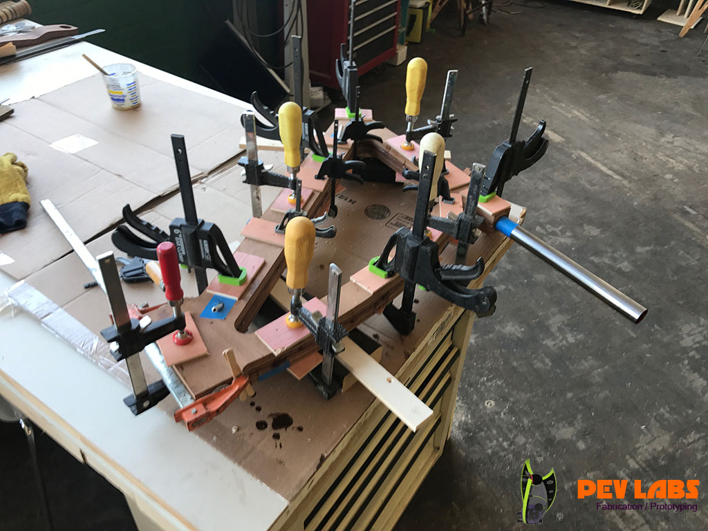 Clamping & Glueing Wood Bike Frame Clamping & Glueing Wood Bike Frame