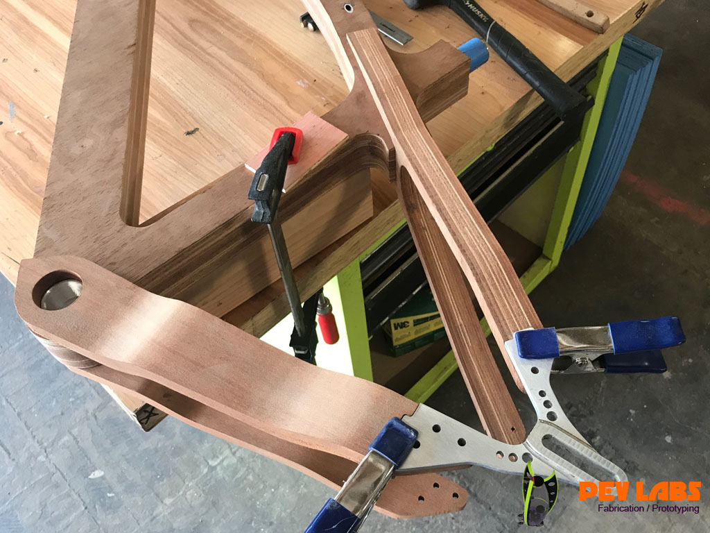 Dry Fitting Wooden Bike Frame Parts Dry Fitting Wooden Bike Frame Parts