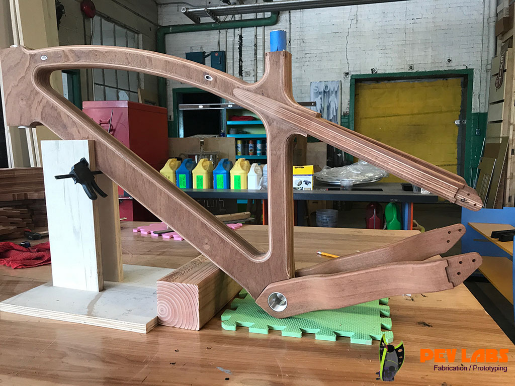 Dry Fitting Wood Bike Frame Assembly Dry Fitting Wood Bike Frame Assembly