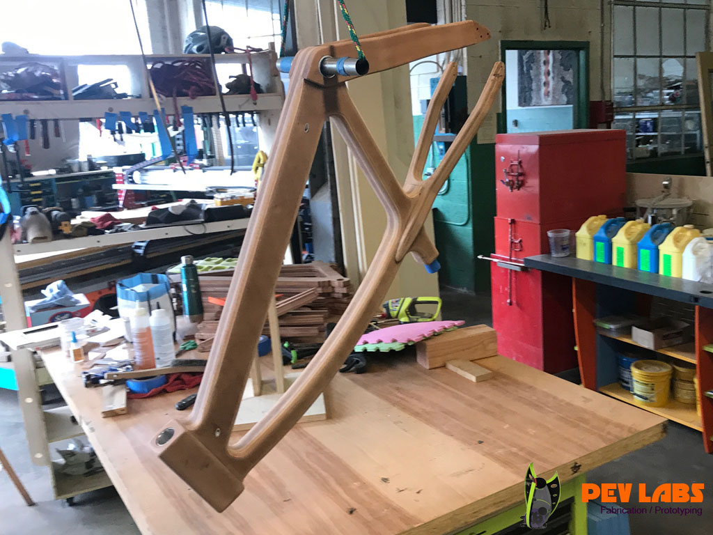 Sanded Bespoke Wood Bike Frame Sanded Bespoke Wood Bike Frame