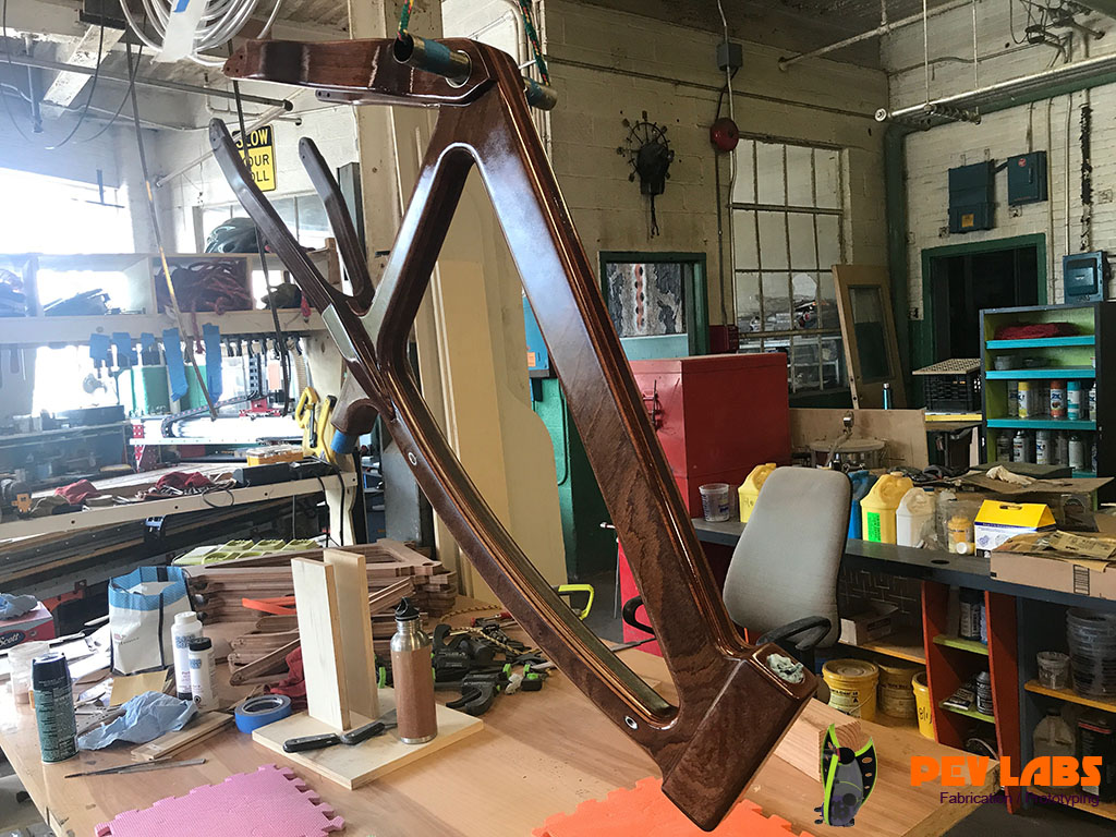 Wooden Bike Frame Satin Spar Varnish Wooden Bike Frame Satin Spar Varnish