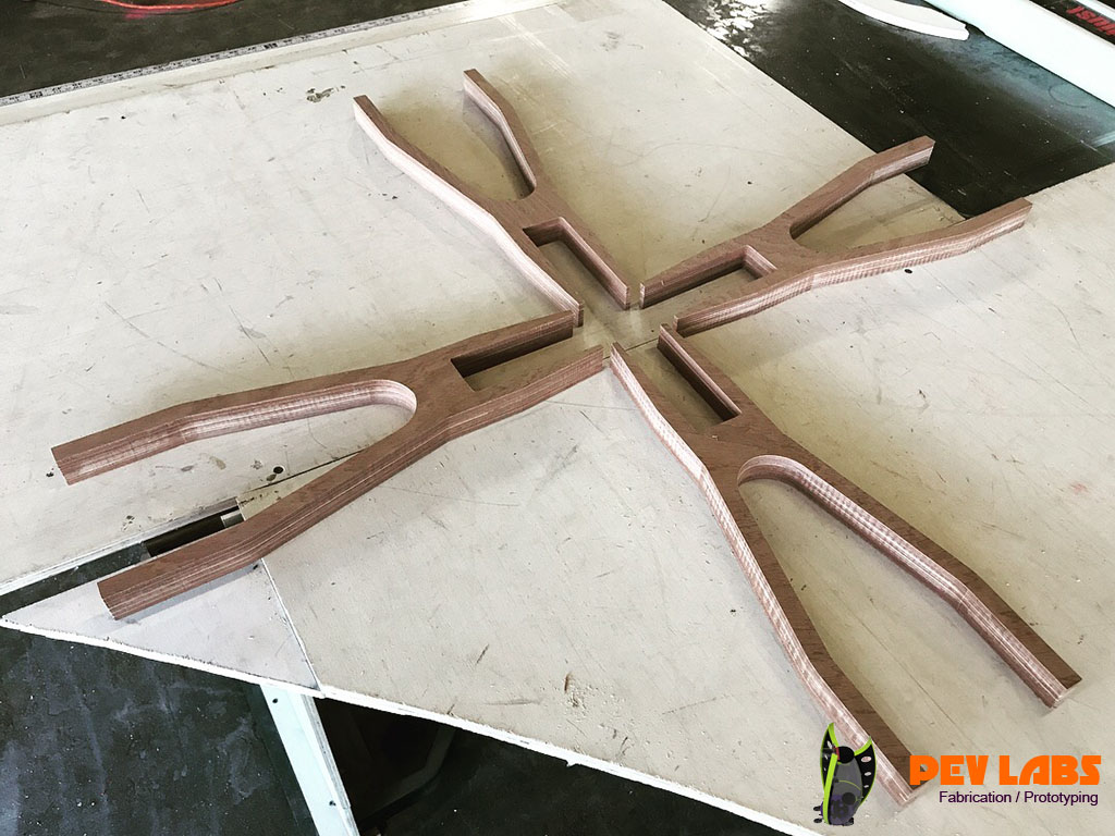 Wooden Bike Seat Stay Profiles Milled with CNC Wooden Bike Seat Stay Profiles Milled with CNC