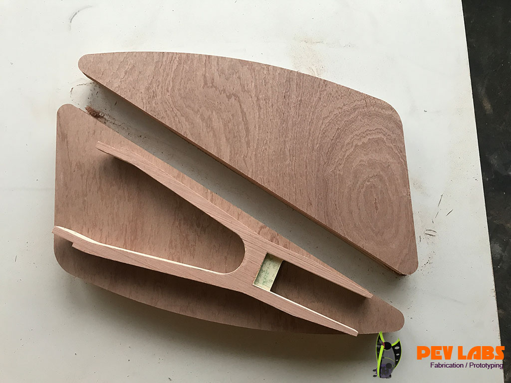 Inner Frame Plywood Cutout is Used to Make the Seatstay Inner Frame Plywood Cutout is Used to Make the Seatstay