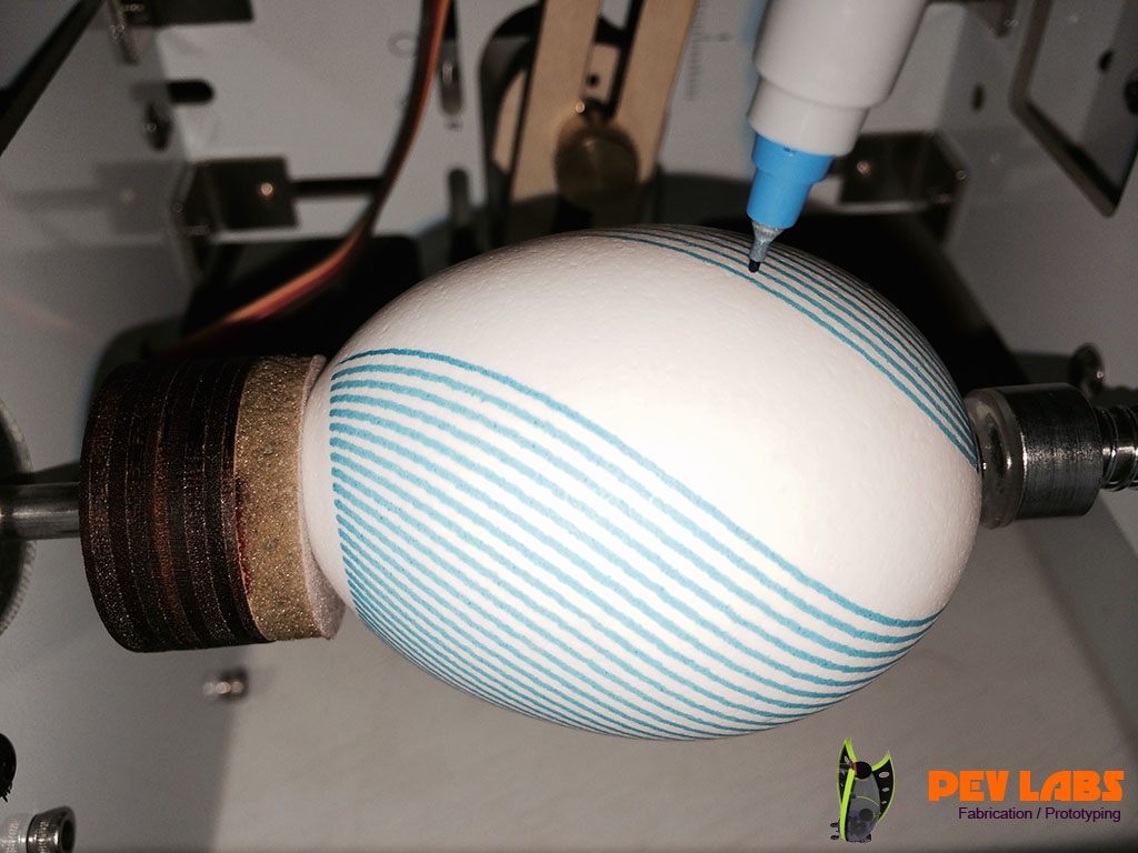 Egg-bot Decorated with Spiral Pattern Egg-bot Decorated with Spiral Pattern