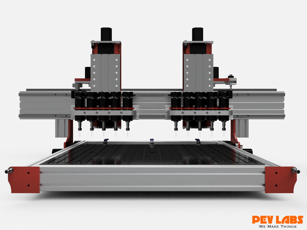Multi-Head CNC Front View Multi-Head CNC Router Front View