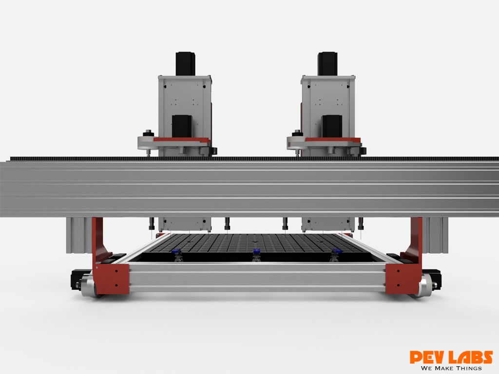 Multi-Head CNC Router Rear View Multi-Head CNC Router Rear View