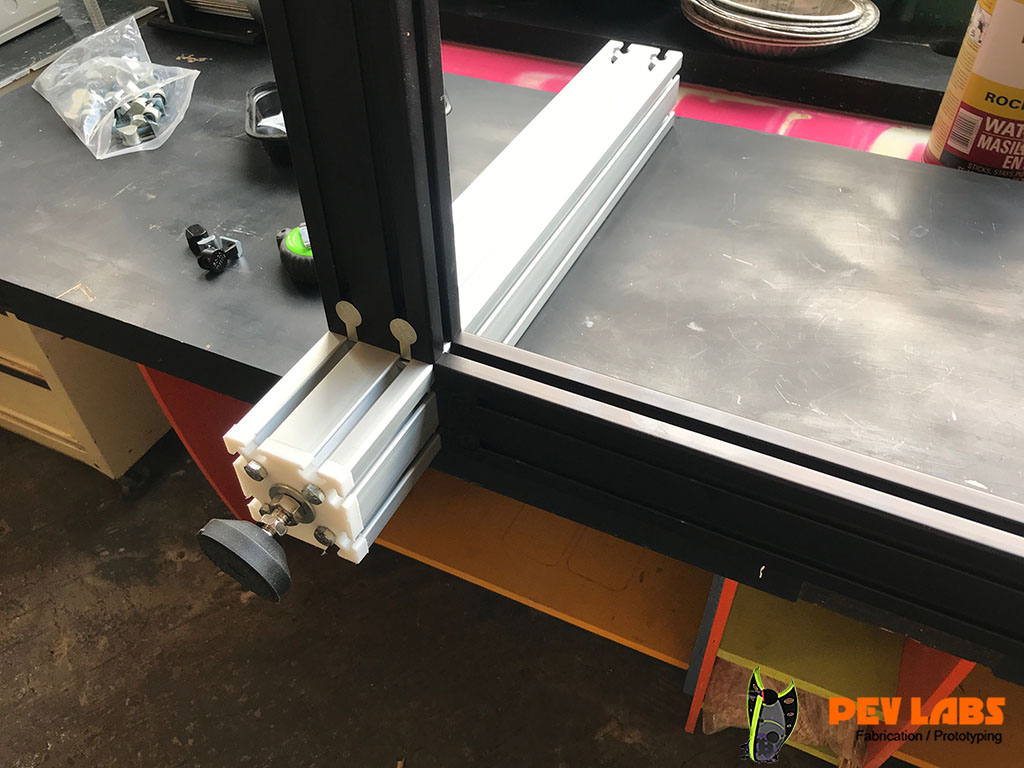 Laser Attaching Cross Members to Legs Laser Attaching Cross Members to Legs