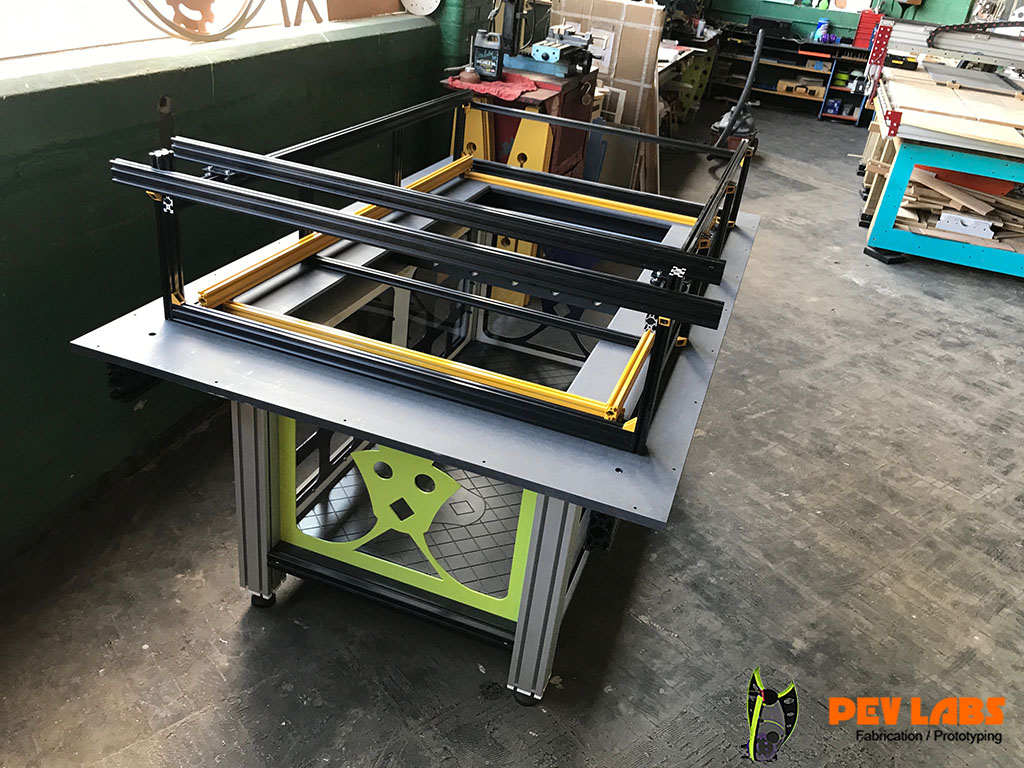 DIY Laser Frame on Base - Left Iso View DIY Laser Frame on Base - Left Iso View