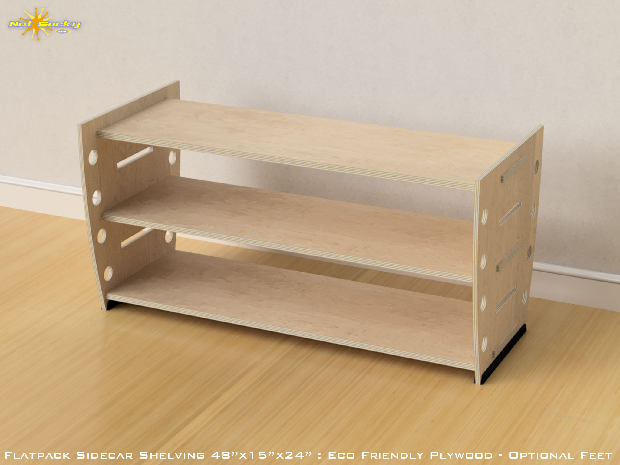 Retro Flat Pack Shelving Birch