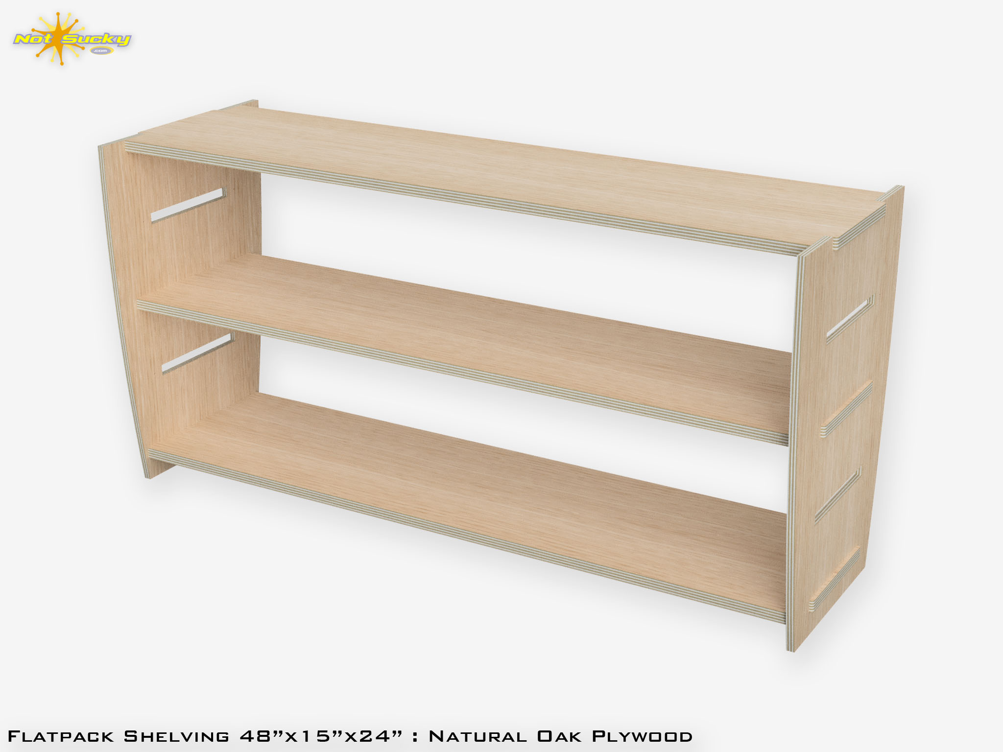 Oak Plywood Flat Pack Shelving