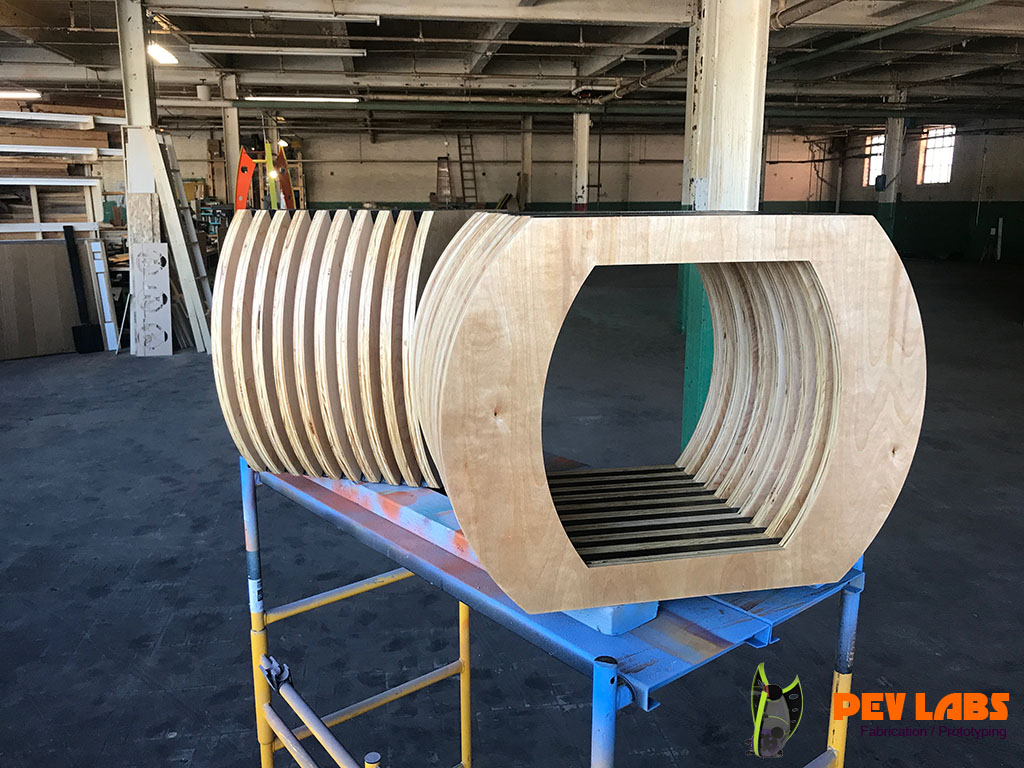 Birch Plywood Cascading Ribs Birch Plywood Cascading Ribs