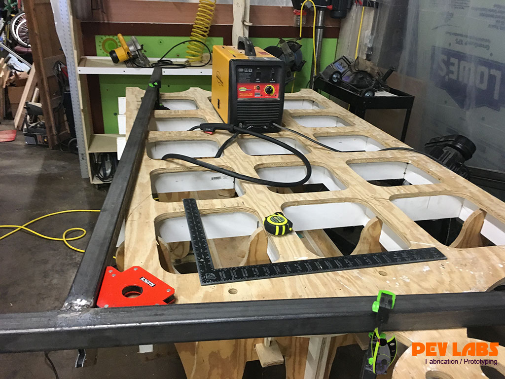 Welding Two Inch Square Tubing for CNC Base Welding Two Inch Square Tubing for CNC Base